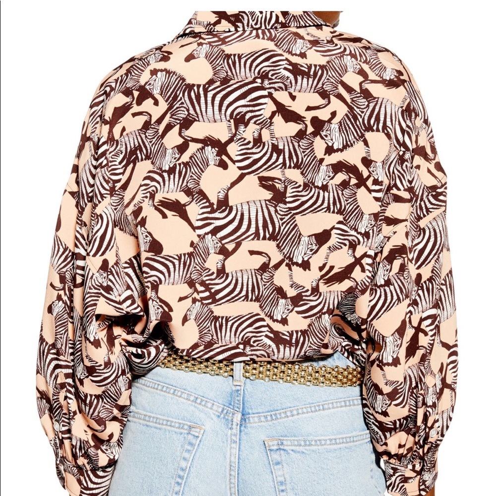 Topshop Zebra Graphic Shirt - Picture 2 of 5